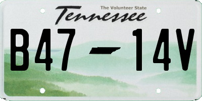 TN license plate B4714V