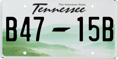 TN license plate B4715B