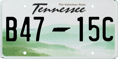 TN license plate B4715C