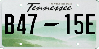 TN license plate B4715E