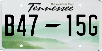 TN license plate B4715G