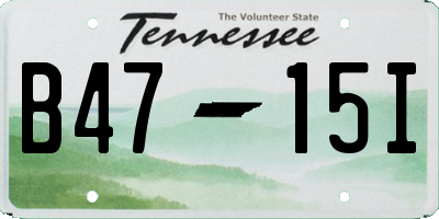 TN license plate B4715I