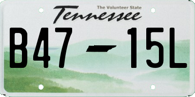 TN license plate B4715L