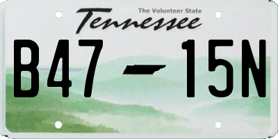 TN license plate B4715N