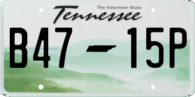 TN license plate B4715P
