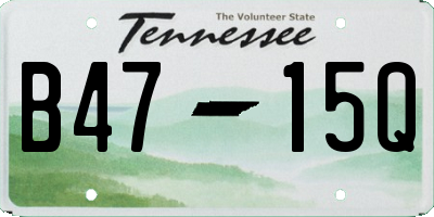 TN license plate B4715Q