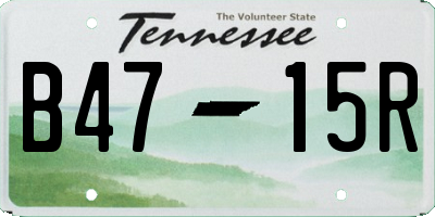 TN license plate B4715R