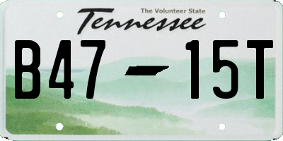 TN license plate B4715T
