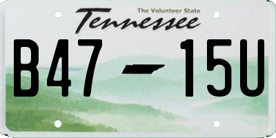 TN license plate B4715U
