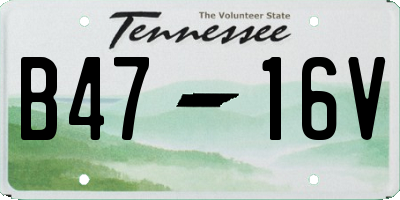 TN license plate B4716V