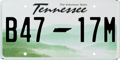 TN license plate B4717M