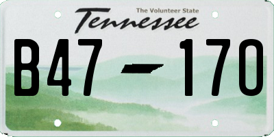 TN license plate B4717O