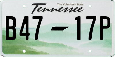 TN license plate B4717P