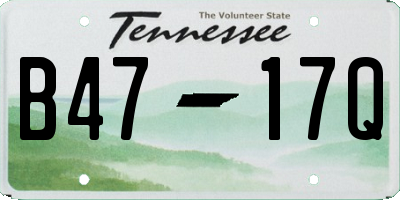 TN license plate B4717Q