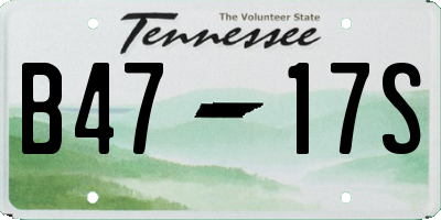TN license plate B4717S