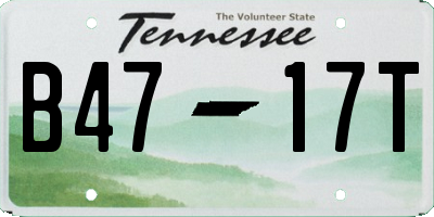 TN license plate B4717T