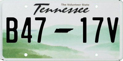 TN license plate B4717V