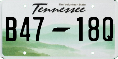 TN license plate B4718Q