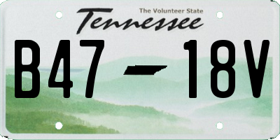 TN license plate B4718V