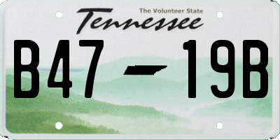 TN license plate B4719B