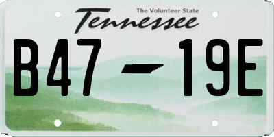 TN license plate B4719E