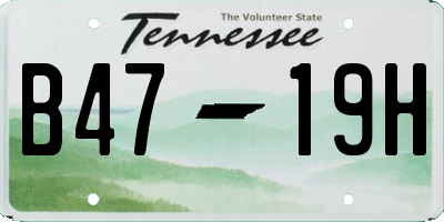 TN license plate B4719H