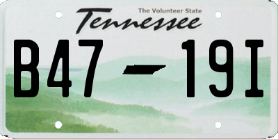TN license plate B4719I