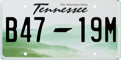 TN license plate B4719M