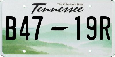 TN license plate B4719R