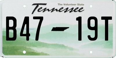 TN license plate B4719T