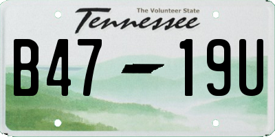TN license plate B4719U
