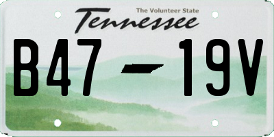TN license plate B4719V