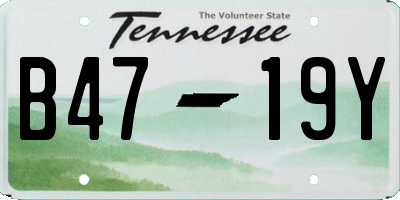 TN license plate B4719Y