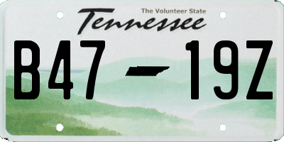 TN license plate B4719Z