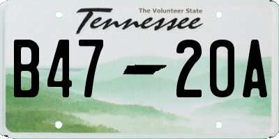 TN license plate B4720A