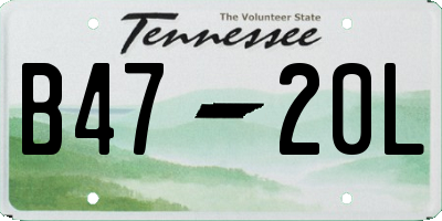 TN license plate B4720L