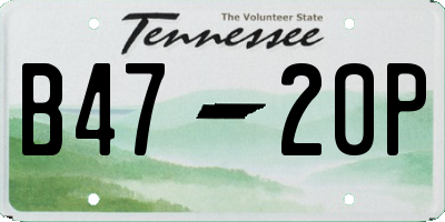 TN license plate B4720P