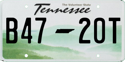 TN license plate B4720T