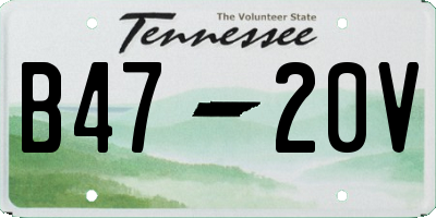 TN license plate B4720V