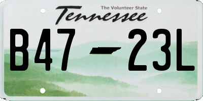 TN license plate B4723L