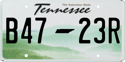 TN license plate B4723R