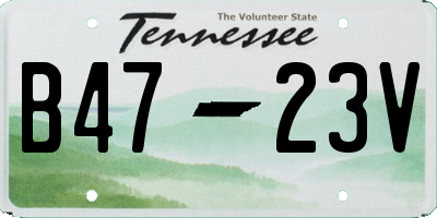 TN license plate B4723V