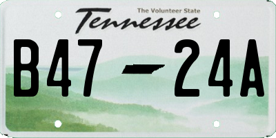TN license plate B4724A