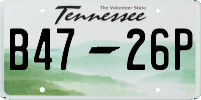 TN license plate B4726P