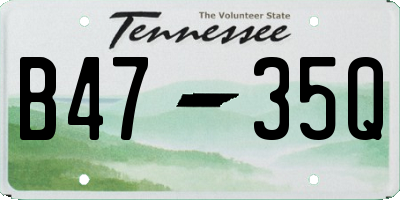 TN license plate B4735Q
