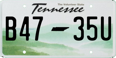 TN license plate B4735U