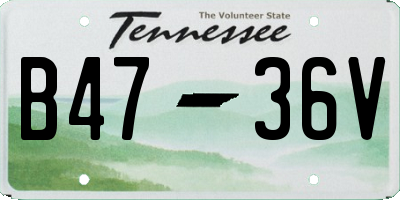 TN license plate B4736V