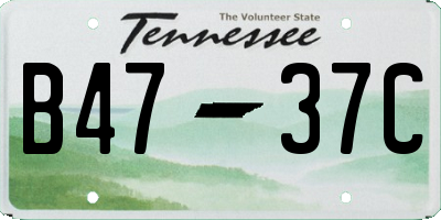 TN license plate B4737C