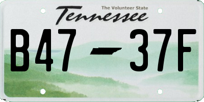 TN license plate B4737F