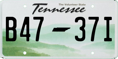 TN license plate B4737I